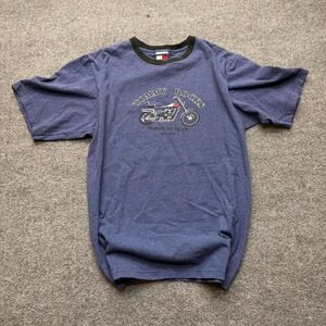 Vtg Tommy Hilfiger "Tommy rocks" biker shirt 90s size men's xl